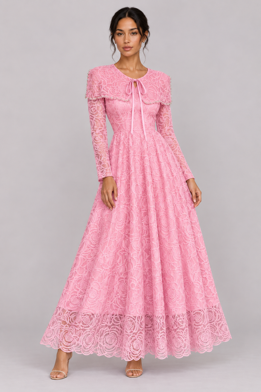 The Evelyne Beaded Floral Maxi Dress