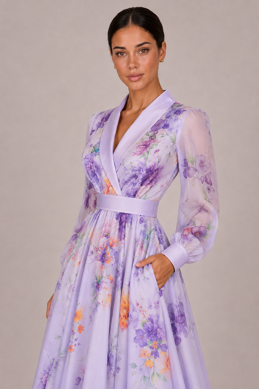 The Corinne: Chiffon Lace-Up Vacation Dress — product image 13