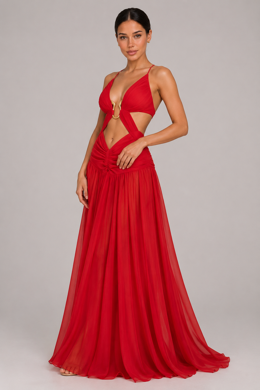 The Aveline: Mesh Halter Dress — product image 8
