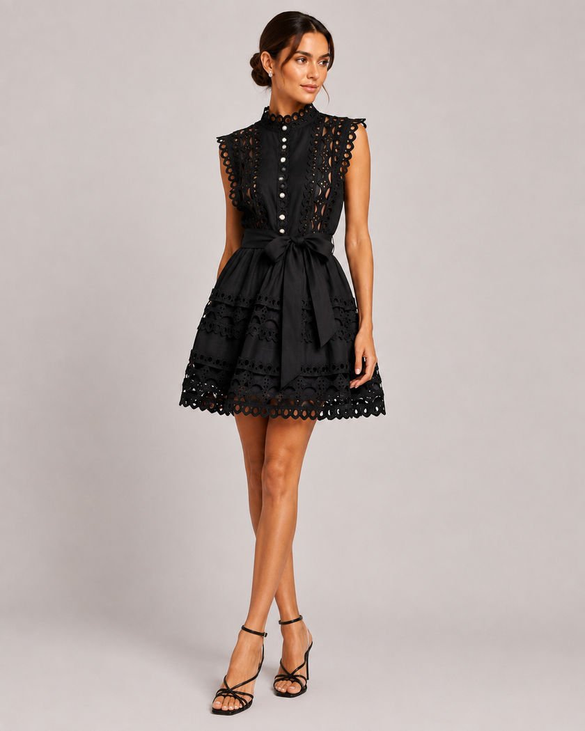 The Theodora: Lace-Up A-Line Dress — product image 6