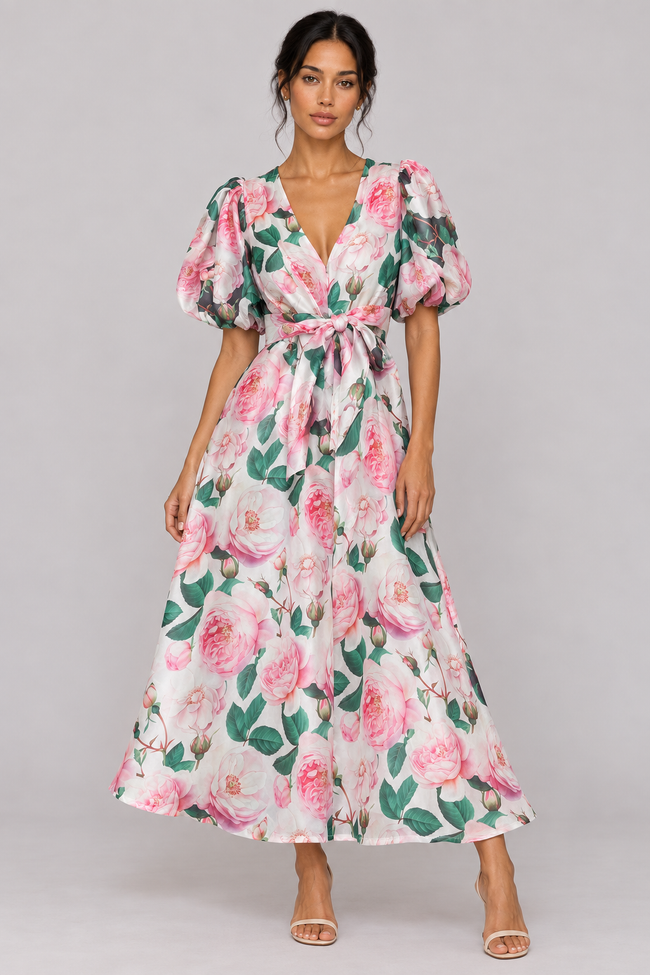 Rosette Rose-Print A-Line Maxi Dress — product image 2