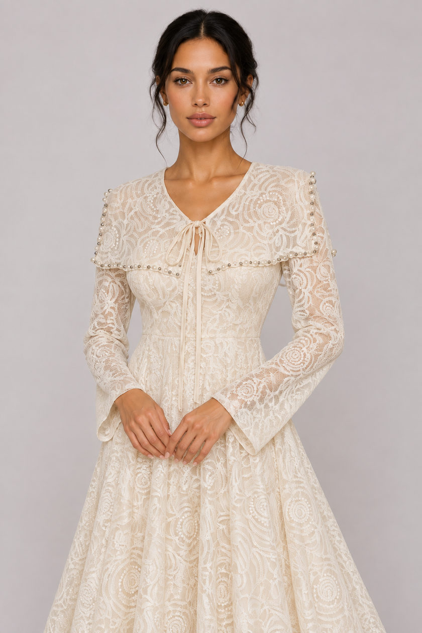 The Evelyne Beaded Floral Maxi Dress