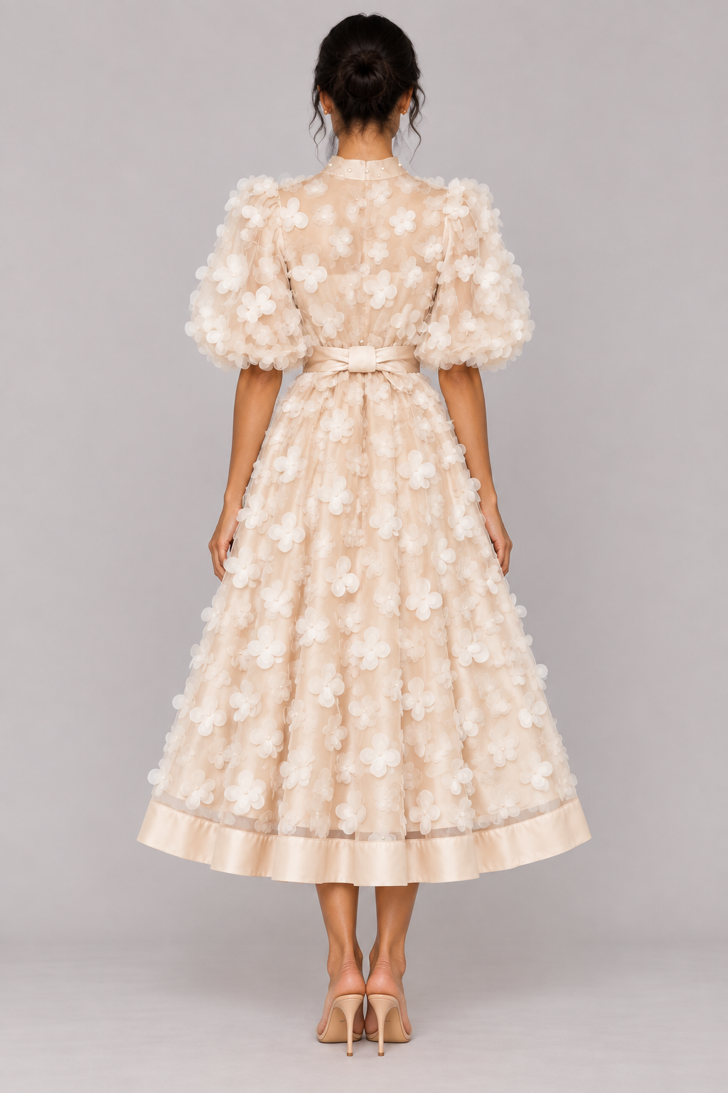 Fleur 3D Floral A-Line Midi Dress — product image 16
