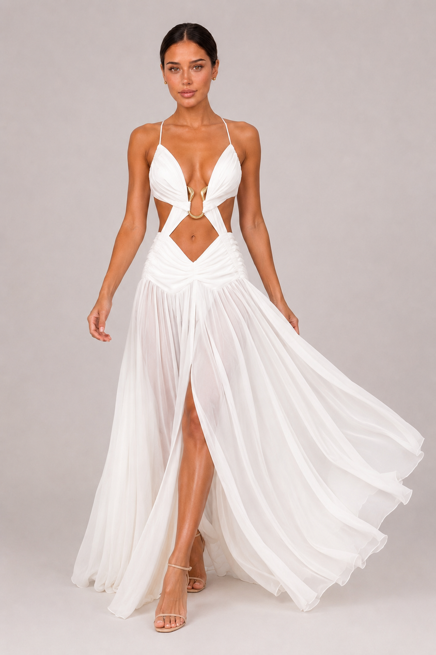The Aveline: Mesh Halter Dress — product image 4