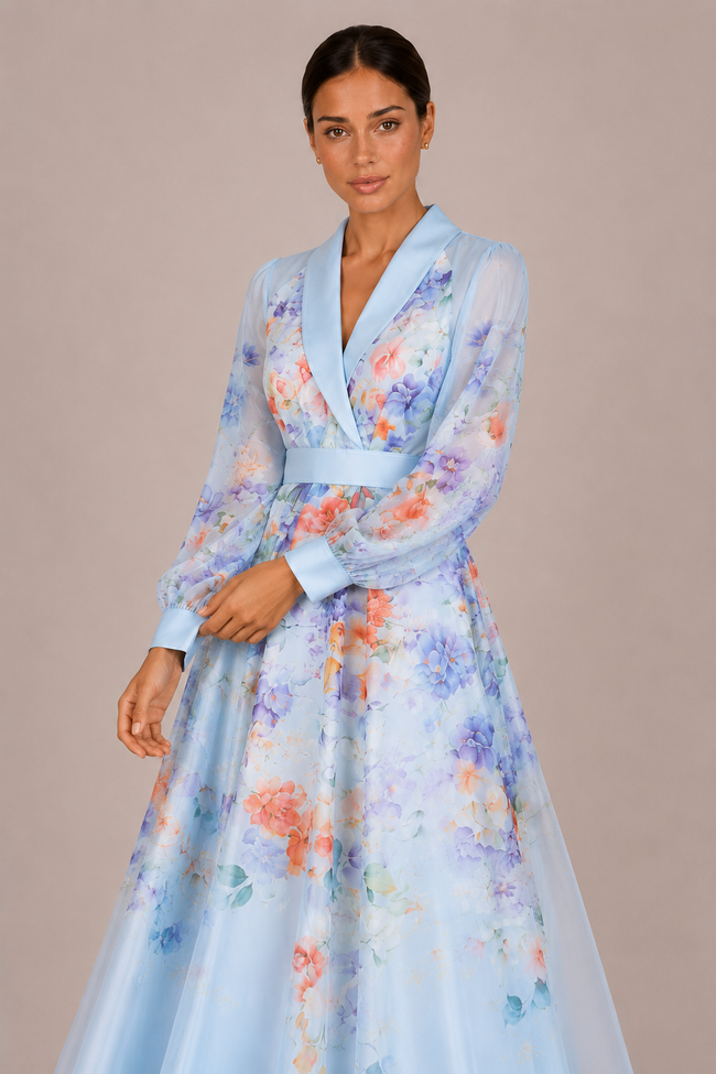 The Corinne: Chiffon Lace-Up Vacation Dress — product image 9