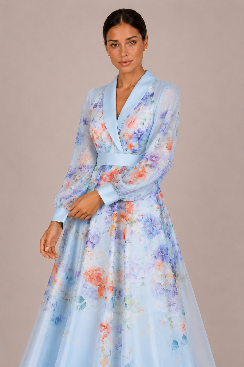 The Corinne: Chiffon Lace-Up Vacation Dress — product image 9