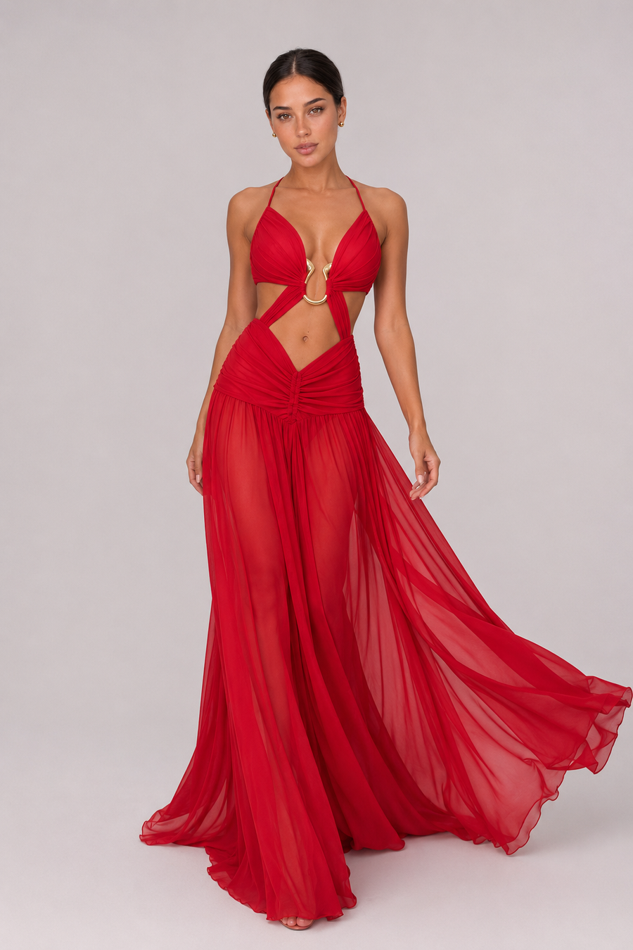 The Aveline: Mesh Halter Dress — product image 7