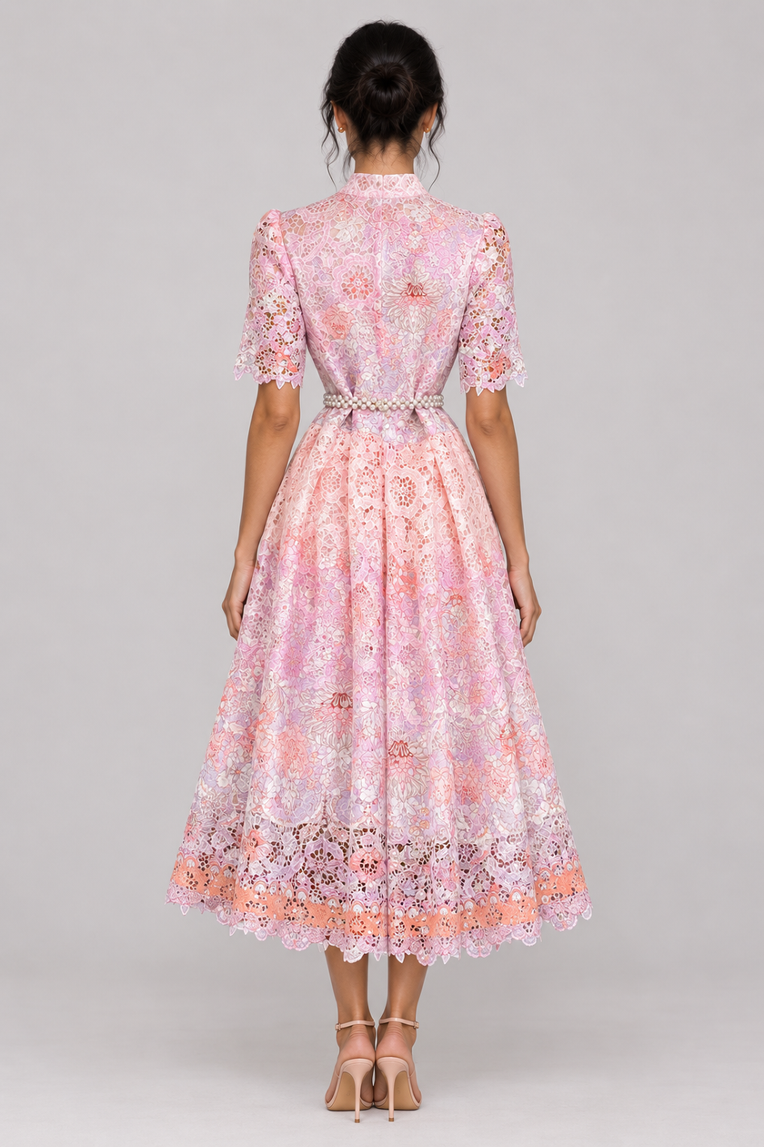 The Solène Lace A-Line Maxi Dress