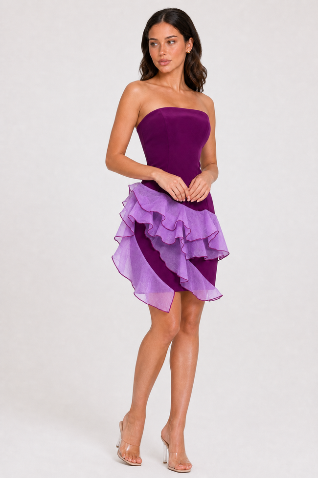 The Camille: Empire Ruffled Lace Midi — product image 1